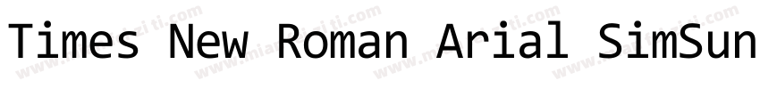 Times New Roman Arial SimSun字体转换